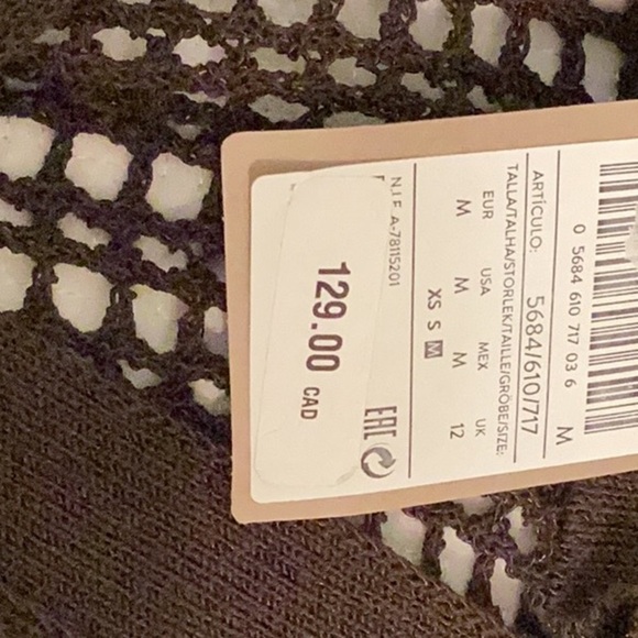 NWT Massimo Dutti Crochet-Style Polo Brown Size Medium - Picture 12 of 12